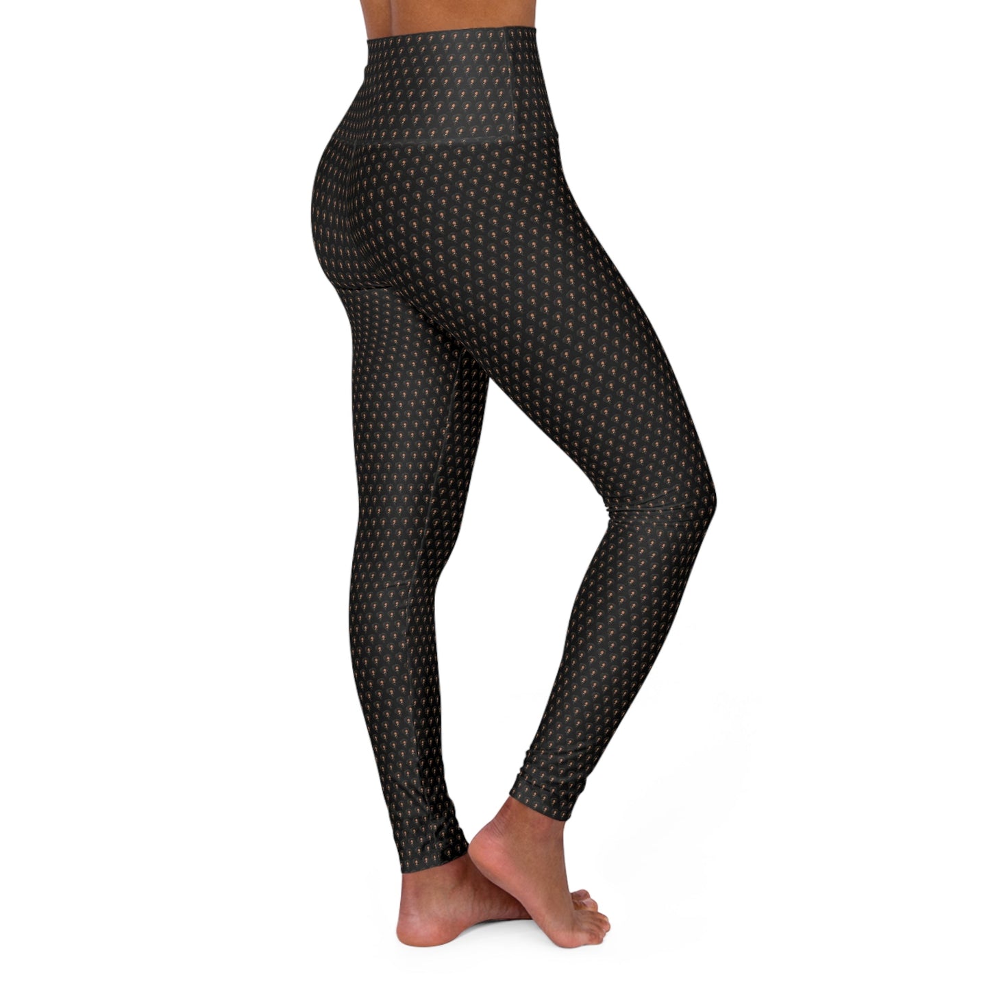 Tiny Little Maya - High-Waisted Yoga Leggings (Women) (Black) Printify