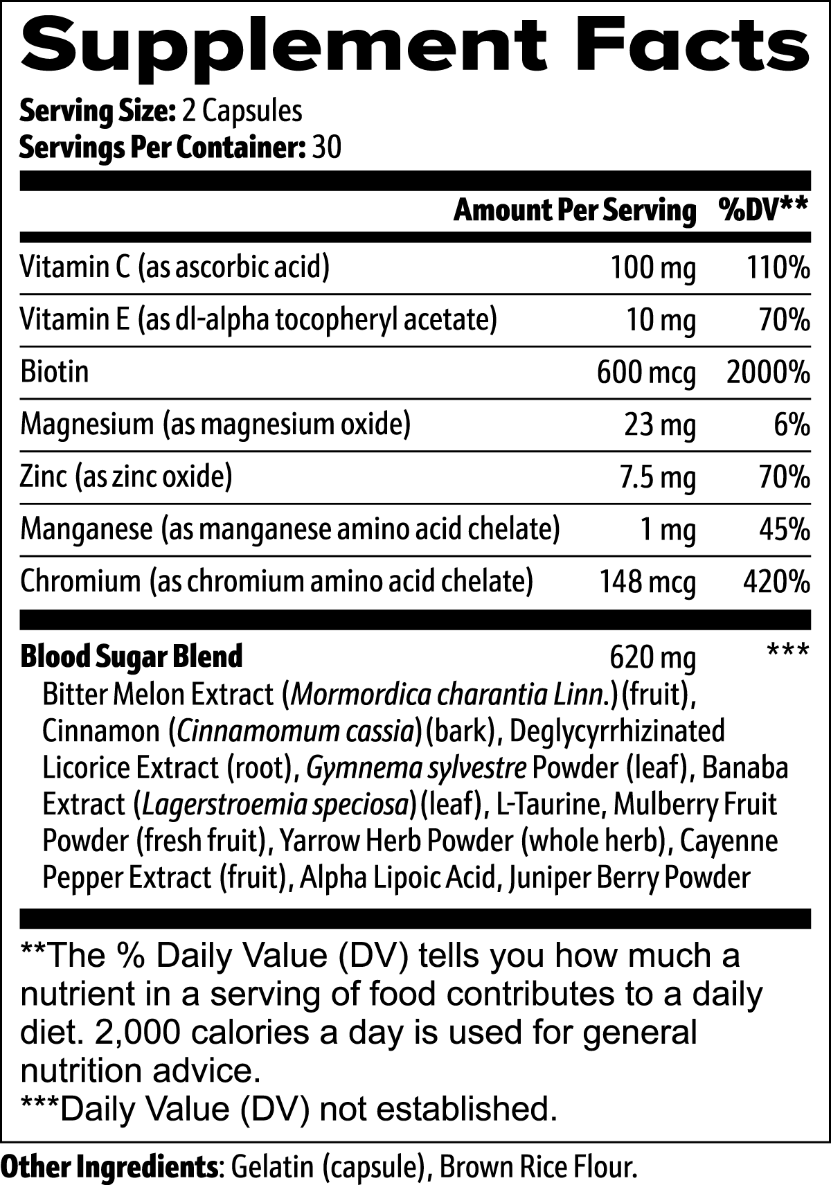 Normal Blood Sugar Support YAAM Wellness