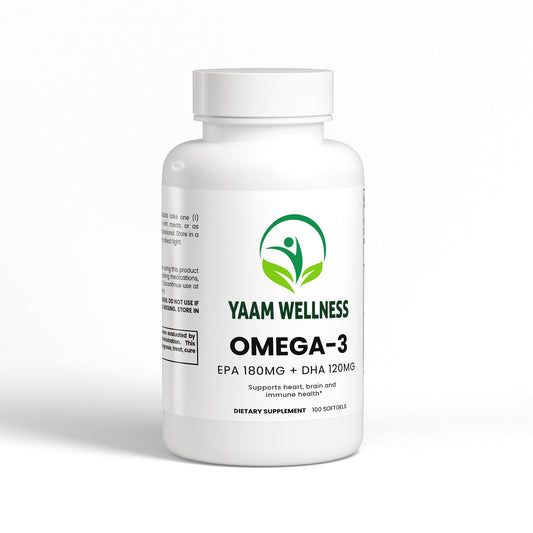 Omega-3 EPA 180mg + DHA 120mg YAAM Wellness