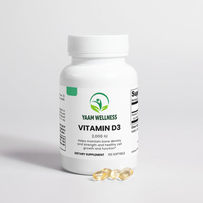 Vitamin D3 2,000 IU YAAM Wellness